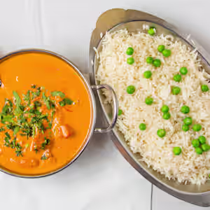 Amber Indian Restaurant signature dishes Butter ChickenSaag PaneerLamb Korma